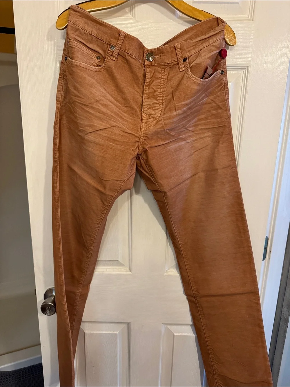 True Religion Men's Corduroy Pants in Rust